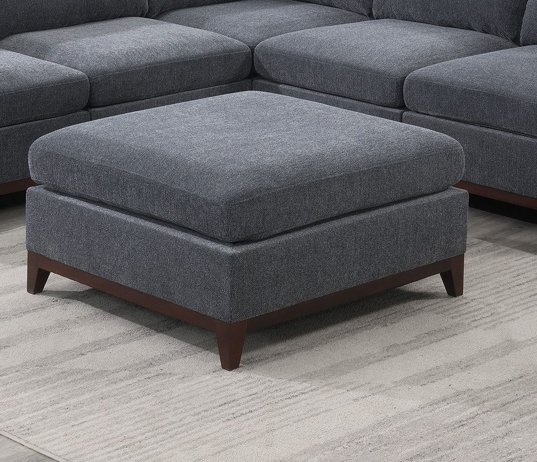 Modular Living Room Furniture Ottoman Ash Chenille Fabric 1pc Cushion Ottoman Couch - 1st Choice Furniture Direct