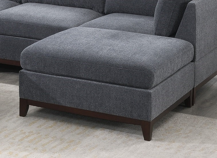 Modular Living Room Furniture Ottoman Ash Chenille Fabric 1pc Cushion Ottoman Couch - 1st Choice Furniture Direct