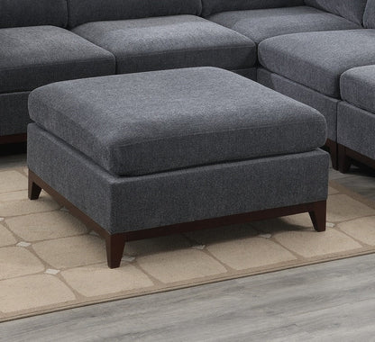 Modular Living Room Furniture Ottoman Ash Chenille Fabric 1pc Cushion Ottoman Couch - 1st Choice Furniture Direct