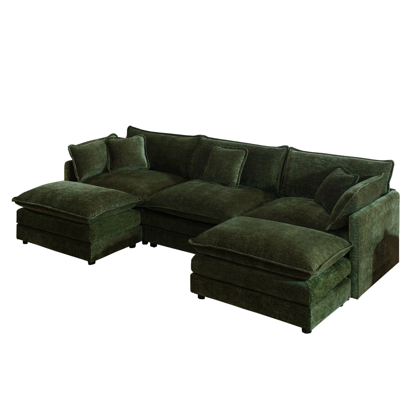 Modular Sectional Sofa 3 - Seater Chenille Couch | Customizable L - Shaped / U - Shaped Living Room Sofa - 1st Choice Furniture Direct