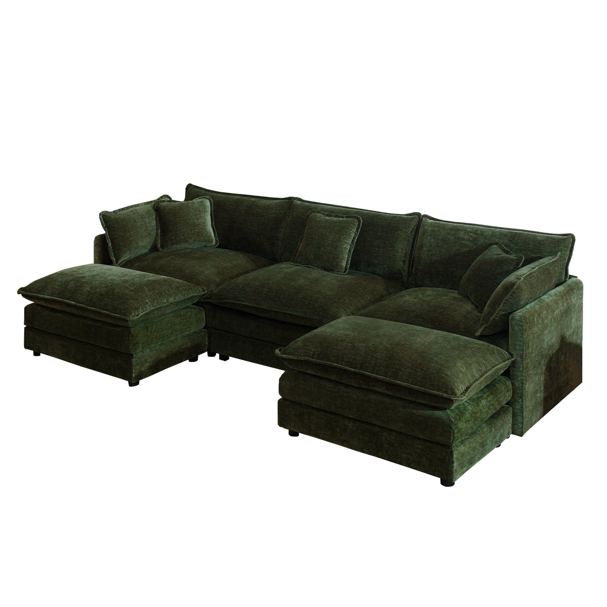 Modular Sectional Sofa 3 - Seater Chenille Couch | Customizable L - Shaped / U - Shaped Living Room Sofa - 1st Choice Furniture Direct