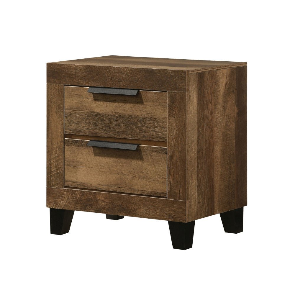 Morales Rustic Oak Finish Nightstand - 1st Choice Furniture Direct