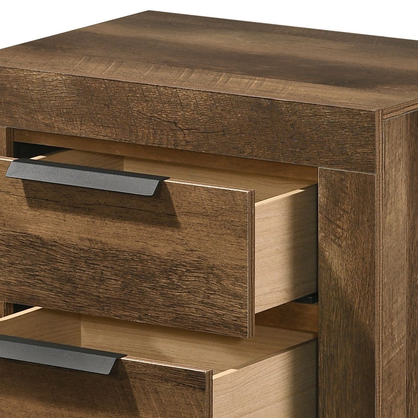 Morales Rustic Oak Finish Nightstand - 1st Choice Furniture Direct