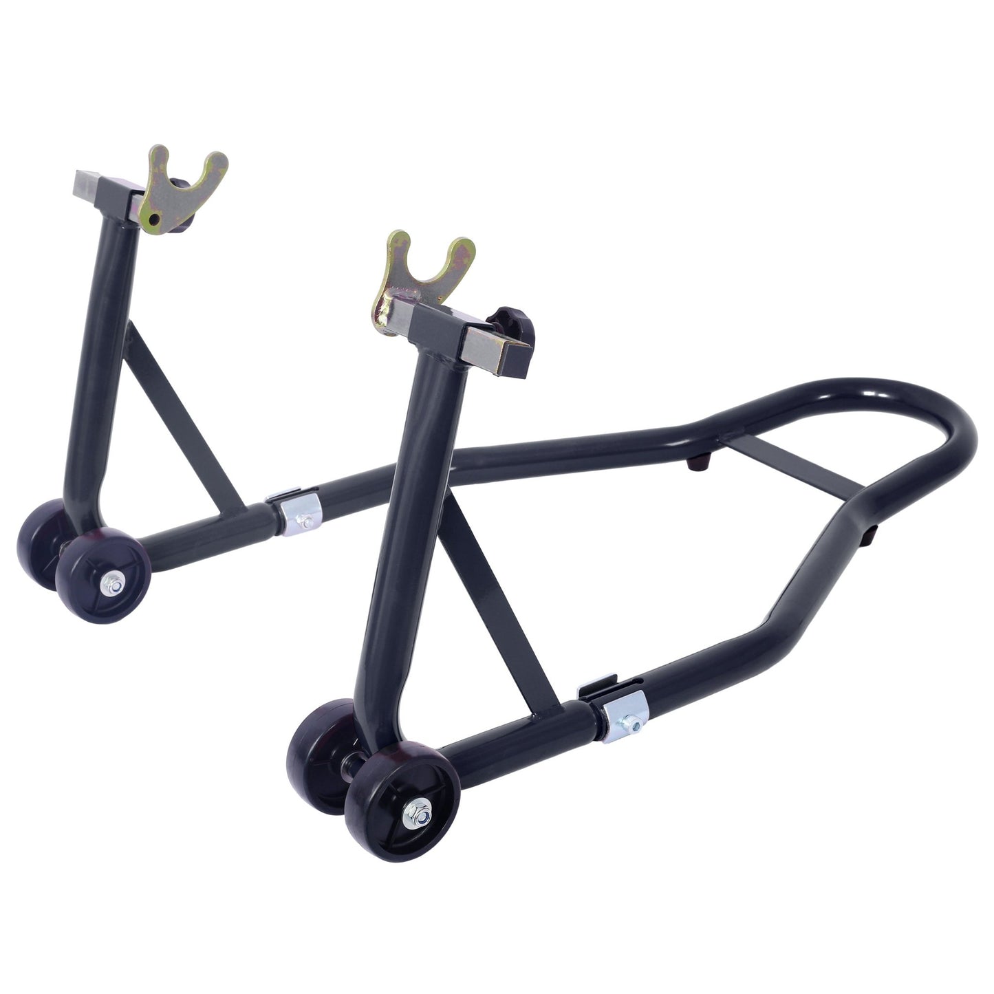 Motorcycle Stand 1000LB Sport Bike Front and Rear Wheel Lift Swingarm Paddock Stands Black U - 1st Choice Furniture Direct