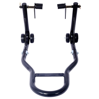 Motorcycle Stand 1000LB Sport Bike Front and Rear Wheel Lift Swingarm Paddock Stands Black U - 1st Choice Furniture Direct
