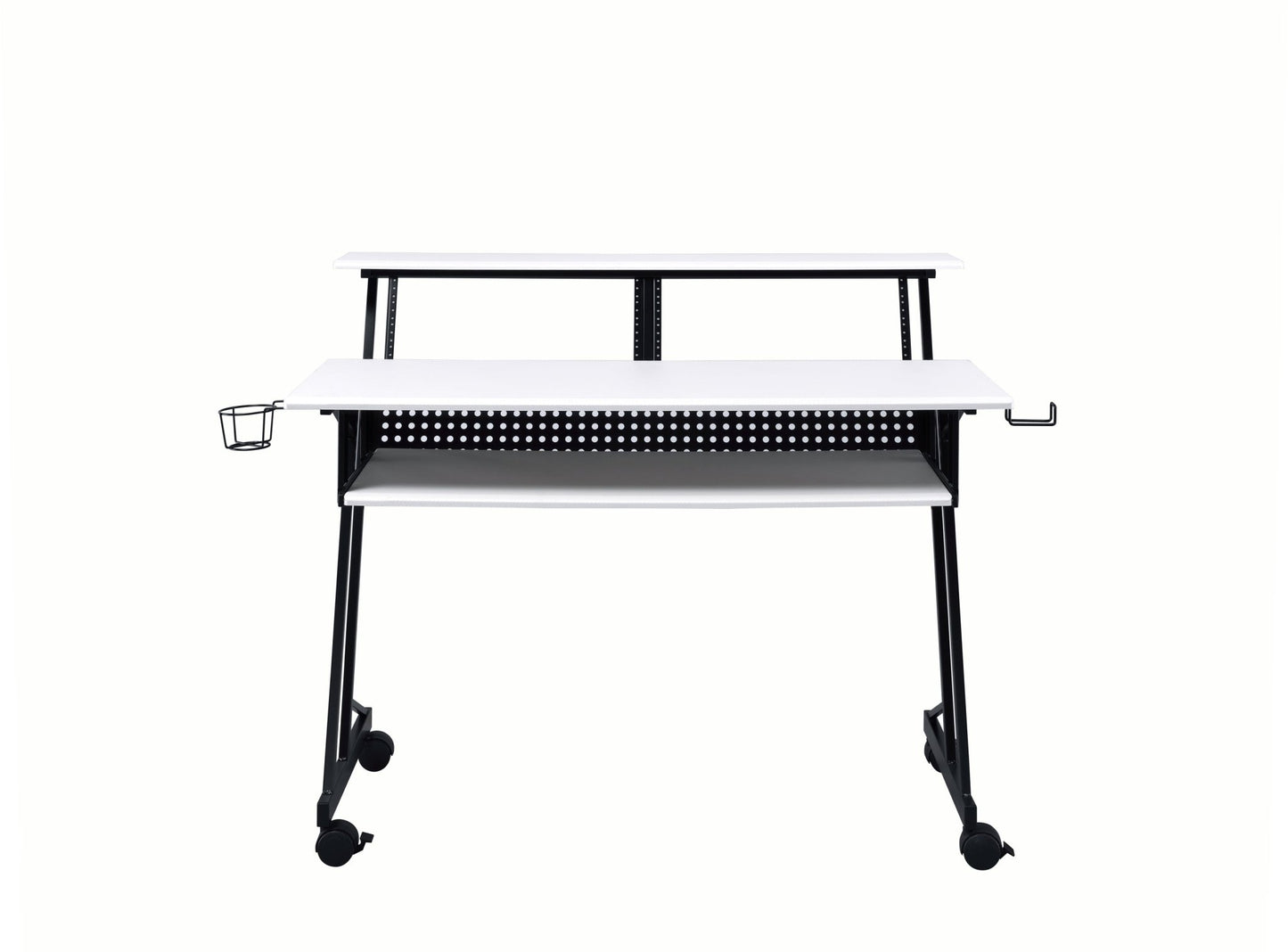 Music Studio Desk with Keyboard Tray & Wheels - 1st Choice Furniture Direct