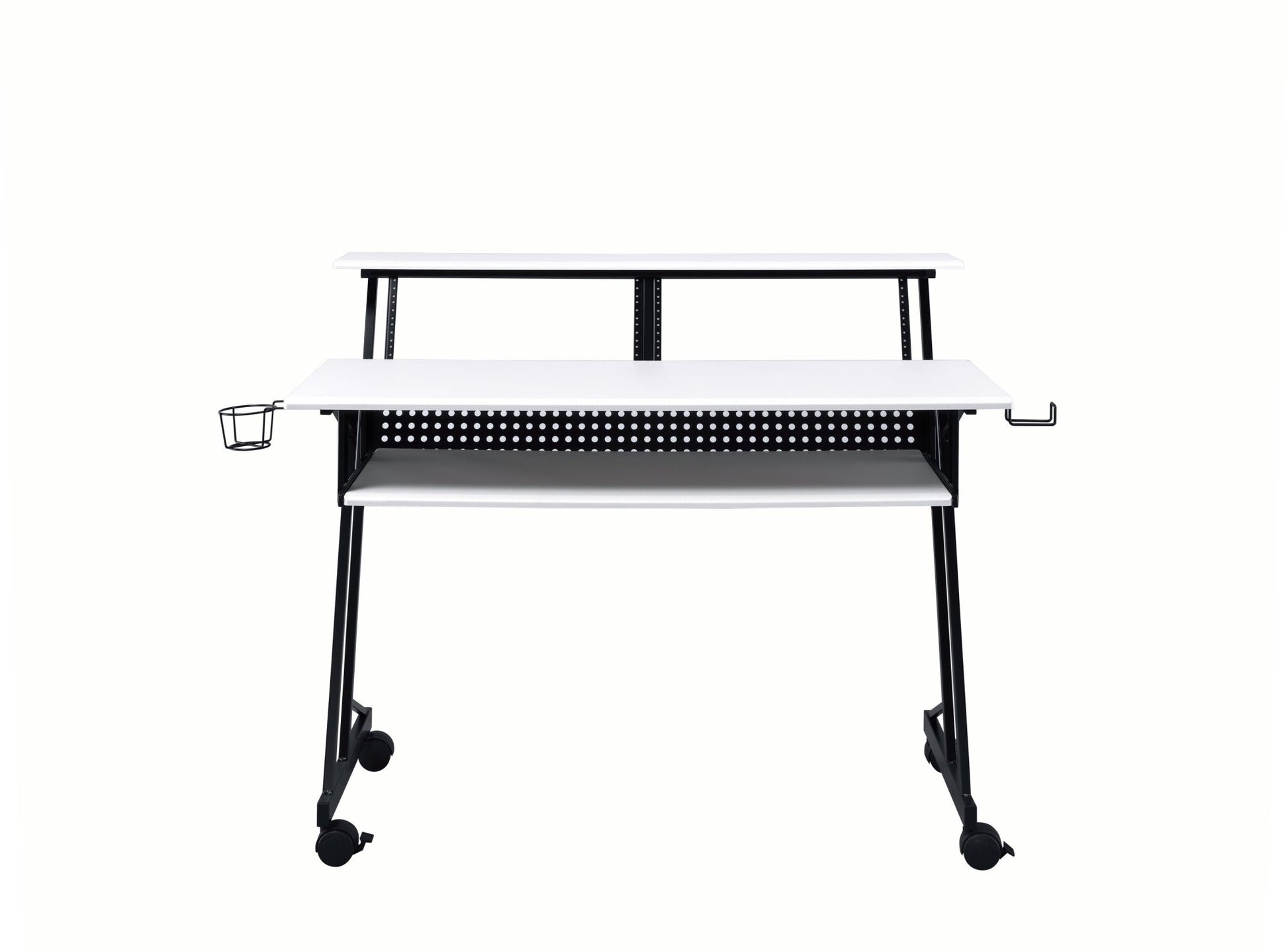 Music Studio Desk with Keyboard Tray & Wheels - 1st Choice Furniture Direct
