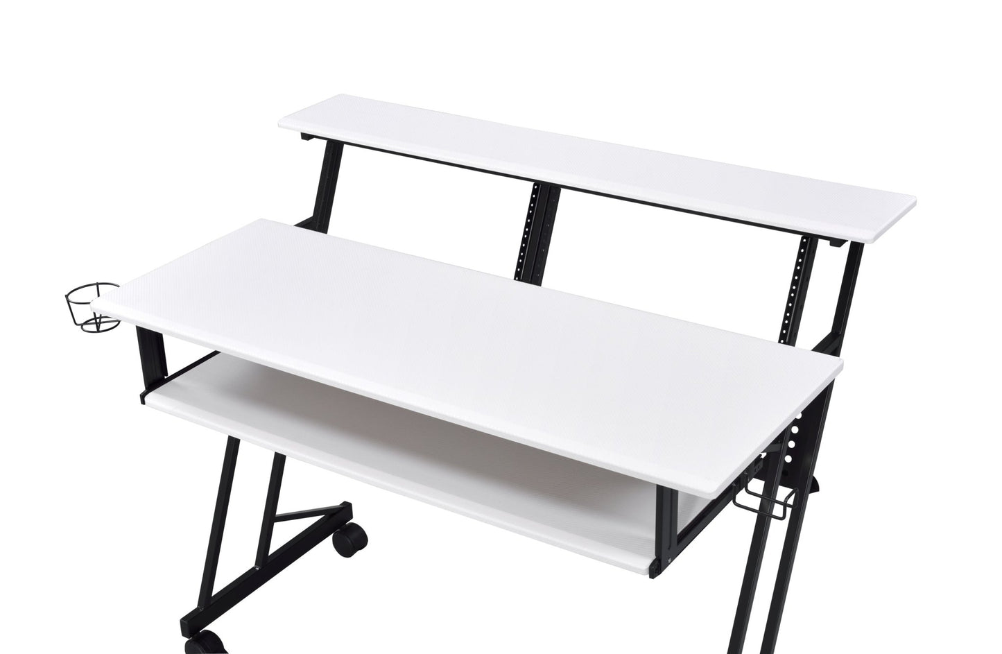 Music Studio Desk with Keyboard Tray & Wheels - 1st Choice Furniture Direct