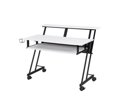 Music Studio Desk with Keyboard Tray & Wheels - 1st Choice Furniture Direct