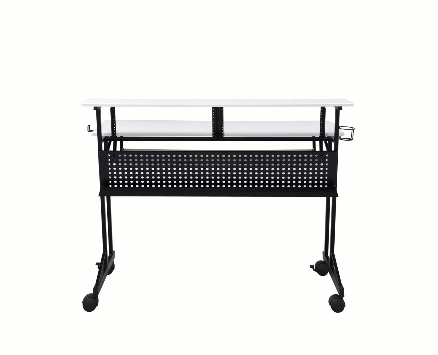 Music Studio Desk with Keyboard Tray & Wheels - 1st Choice Furniture Direct