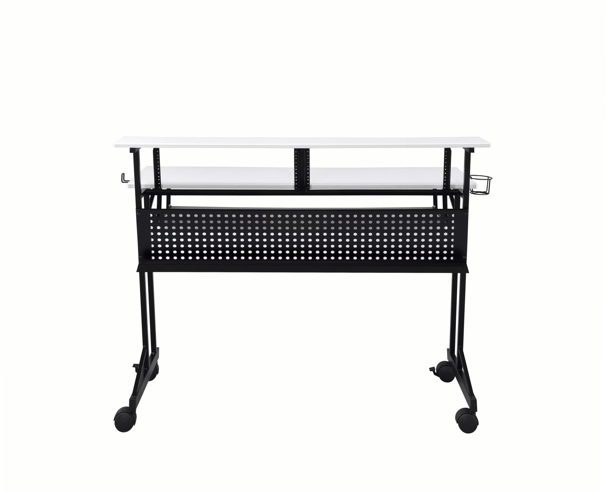 Music Studio Desk with Keyboard Tray & Wheels - 1st Choice Furniture Direct