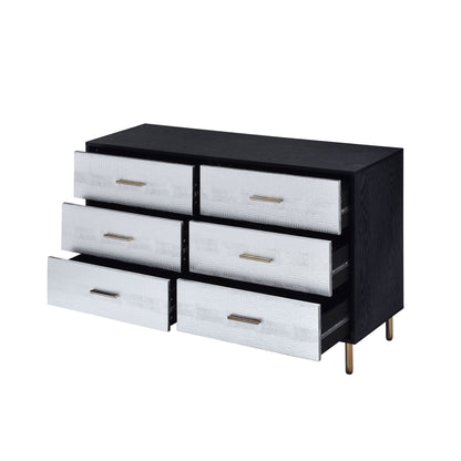 Myles Black, Silver & Gold Finish Dresser - 1st Choice Furniture Direct