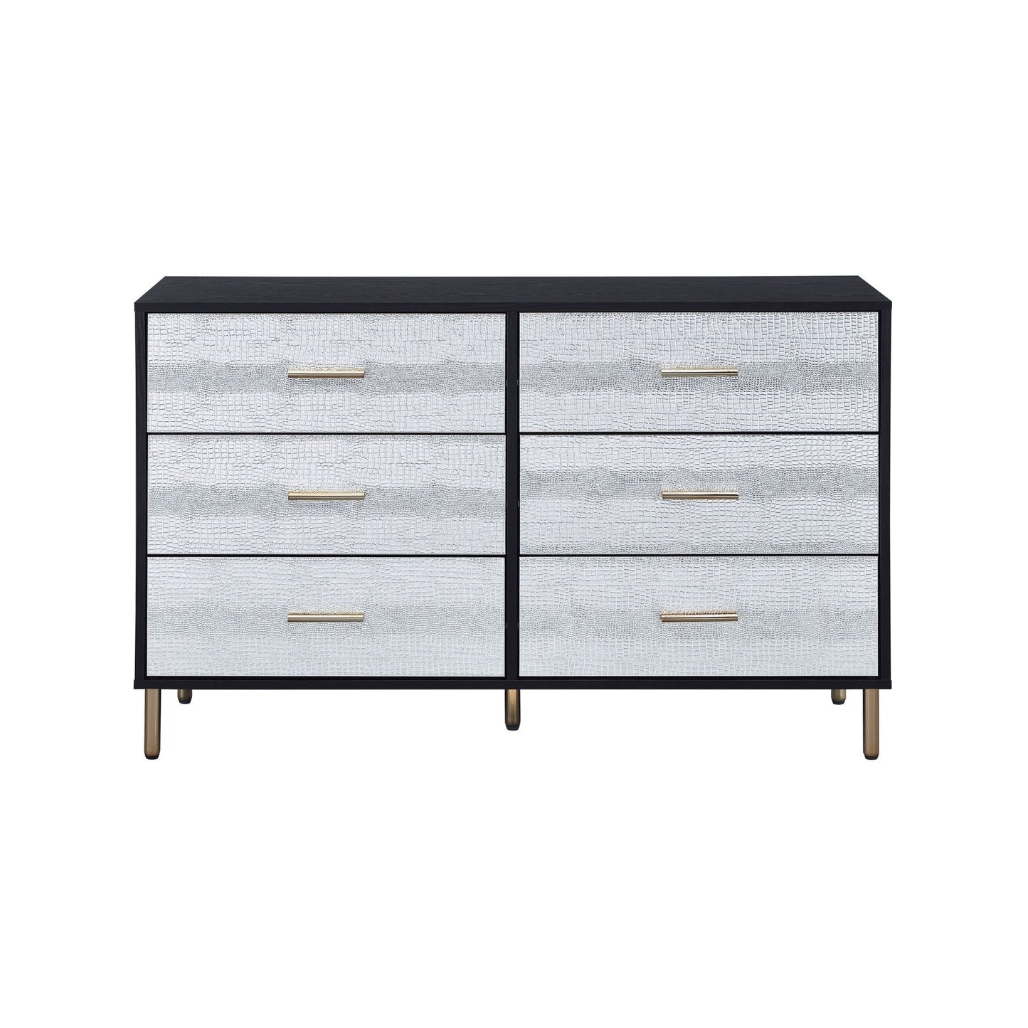 Myles Black, Silver & Gold Finish Dresser - 1st Choice Furniture Direct