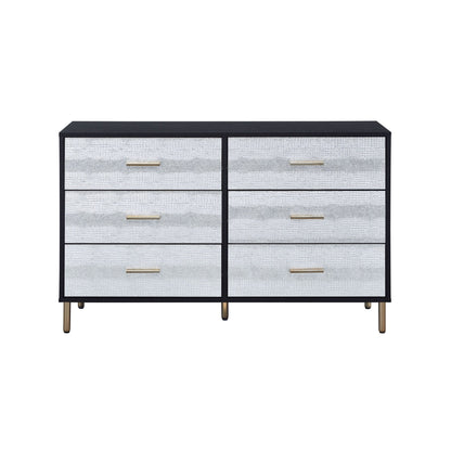 Myles Black, Silver & Gold Finish Dresser - 1st Choice Furniture Direct