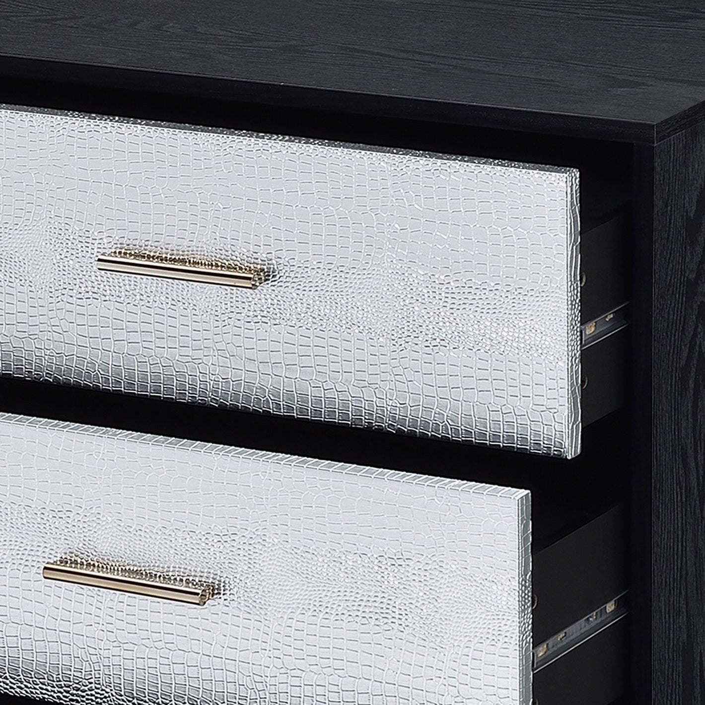 Myles Black, Silver & Gold Finish Dresser - 1st Choice Furniture Direct
