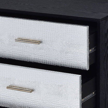 Myles Black, Silver & Gold Finish Dresser - 1st Choice Furniture Direct