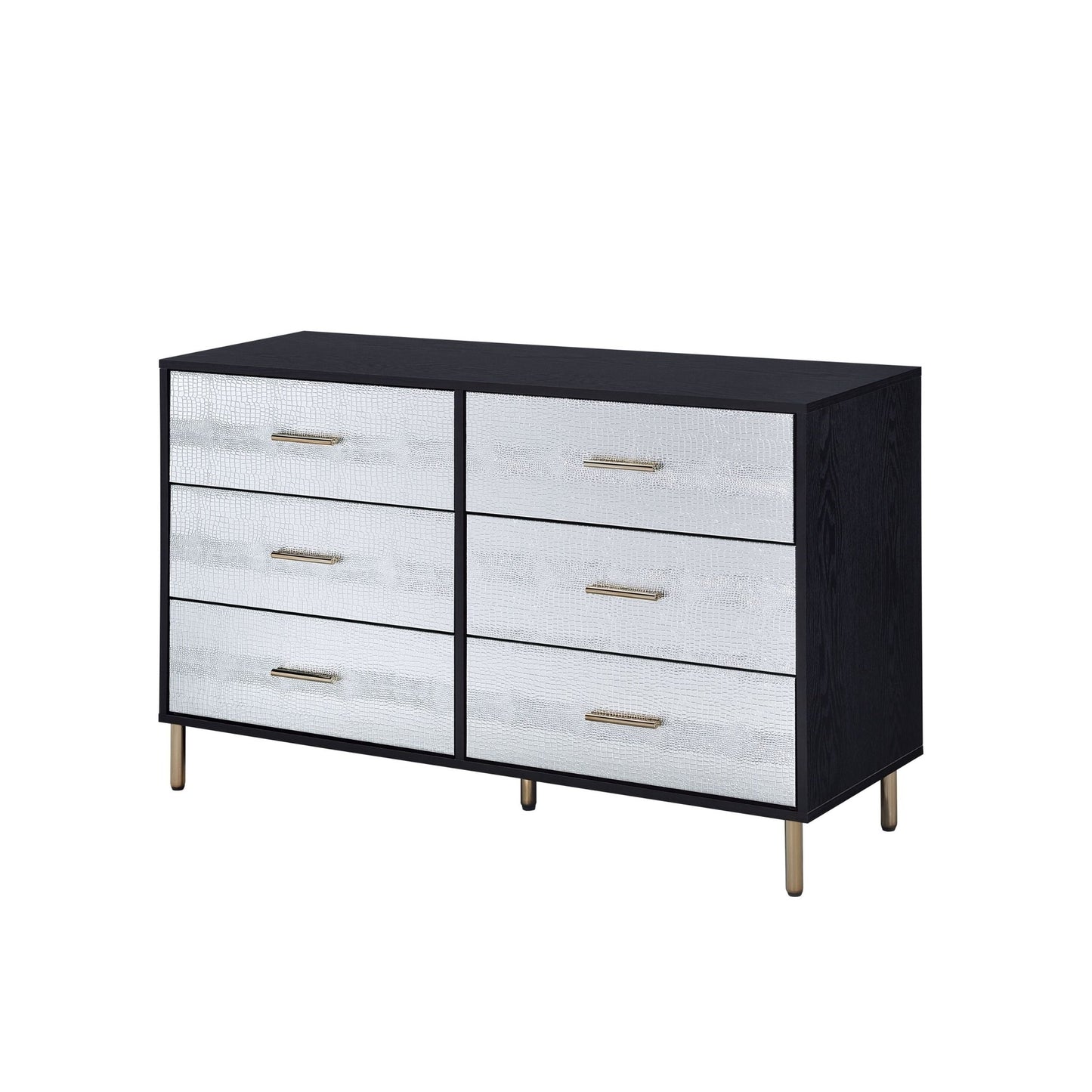 Myles Black, Silver & Gold Finish Dresser - 1st Choice Furniture Direct