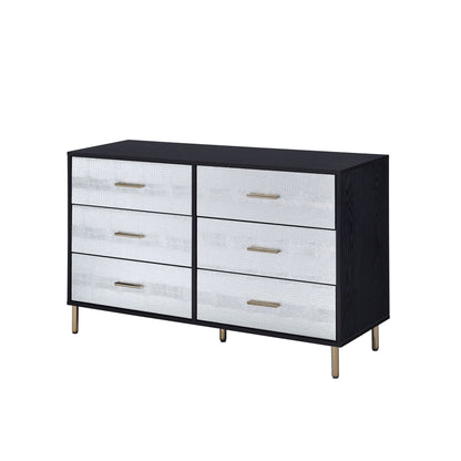 Myles Black, Silver & Gold Finish Dresser - 1st Choice Furniture Direct