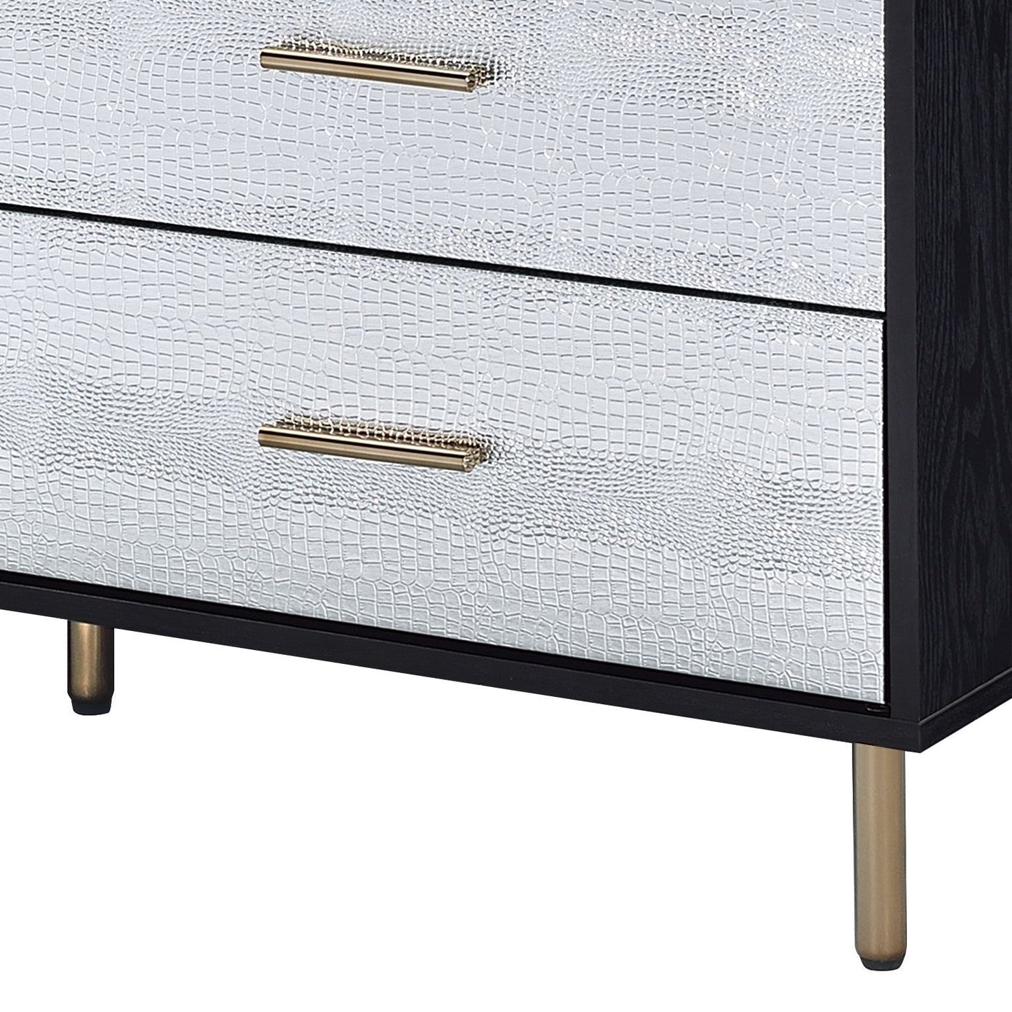 Myles Black, Silver & Gold Finish Dresser - 1st Choice Furniture Direct