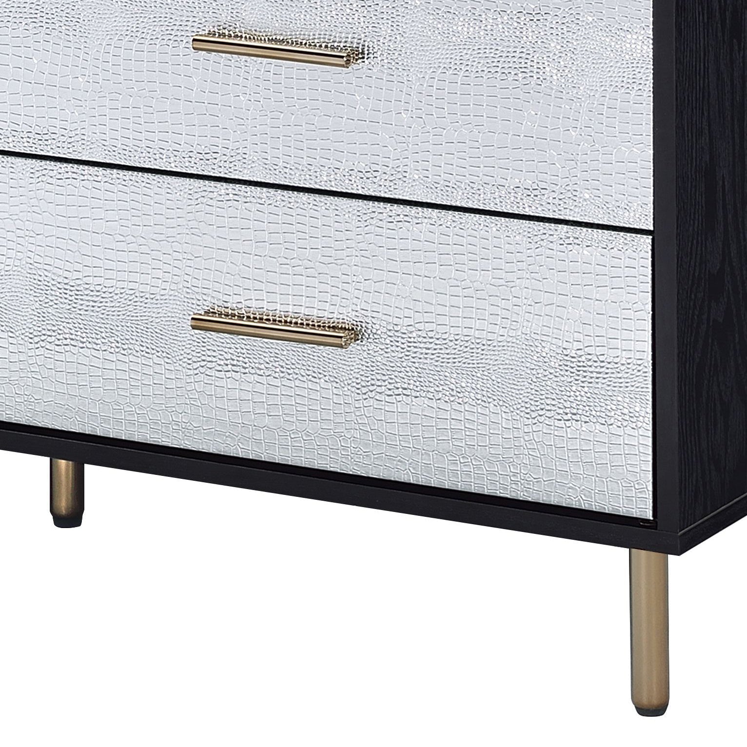 Myles Black, Silver & Gold Finish Dresser - 1st Choice Furniture Direct