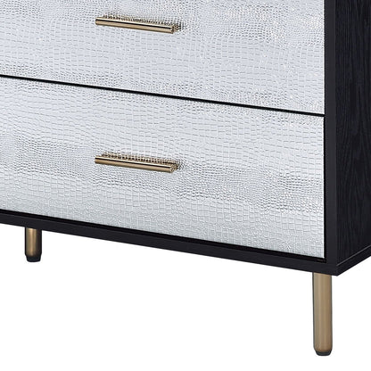 Myles Black, Silver & Gold Finish Dresser - 1st Choice Furniture Direct