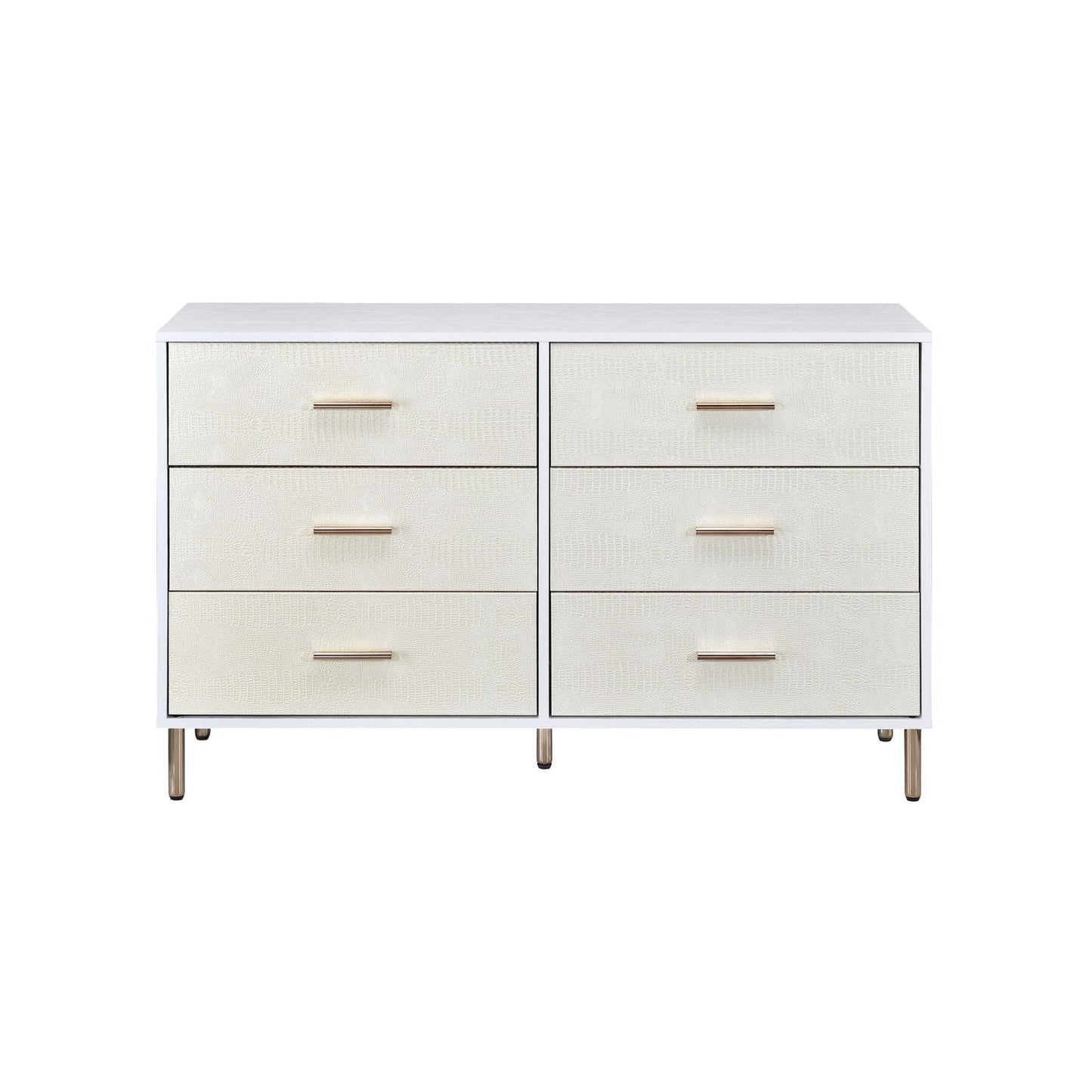 Myles White, Champagne & Gold Finish Dresser - 1st Choice Furniture Direct