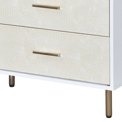 Myles White, Champagne & Gold Finish Dresser - 1st Choice Furniture Direct