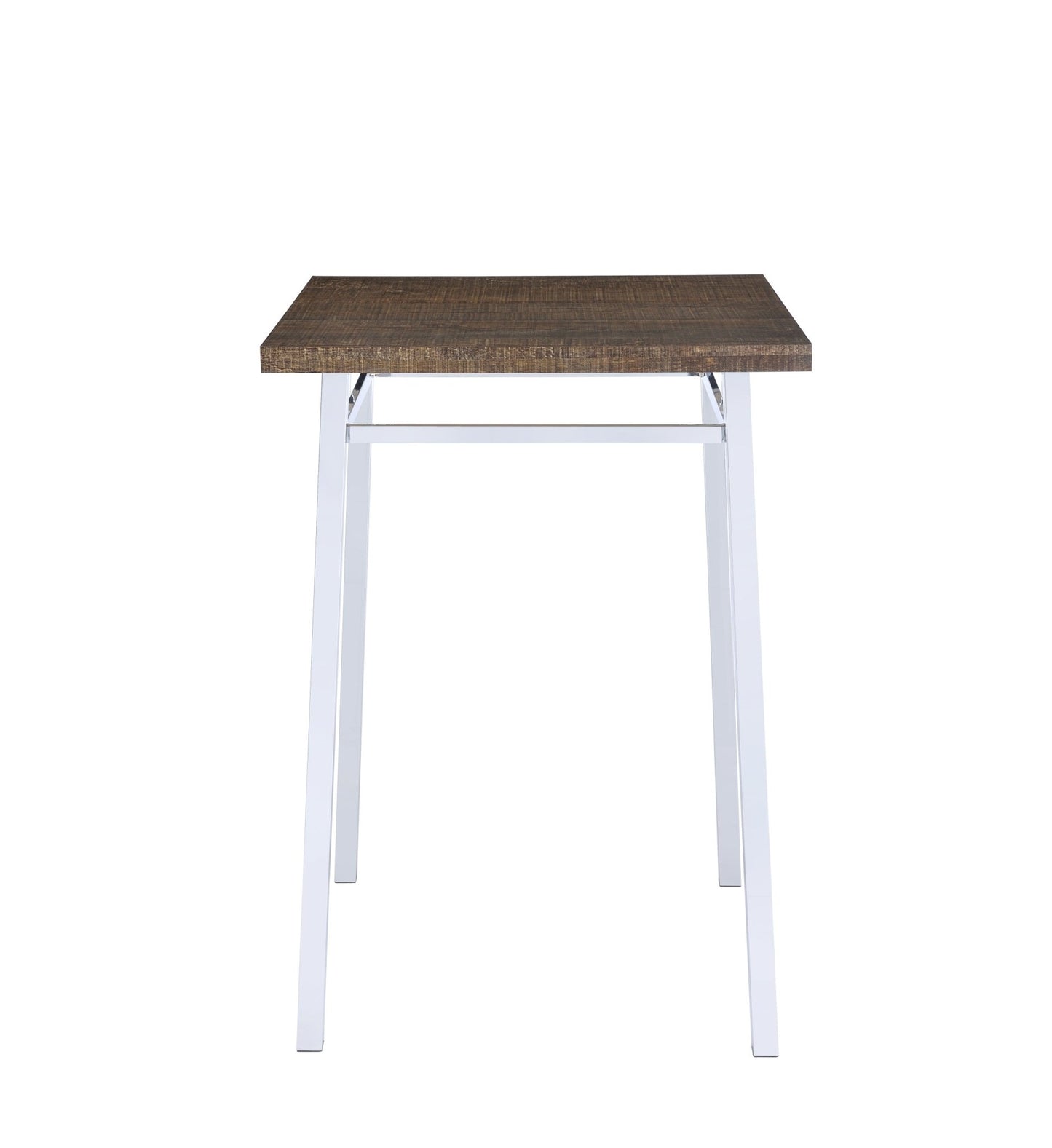 Nadia Oak and Chrome Bar Table - 1st Choice Furniture Direct