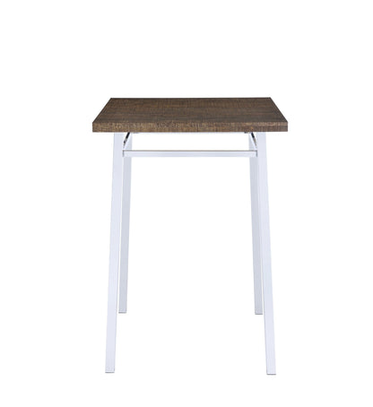 Nadia Oak and Chrome Bar Table - 1st Choice Furniture Direct