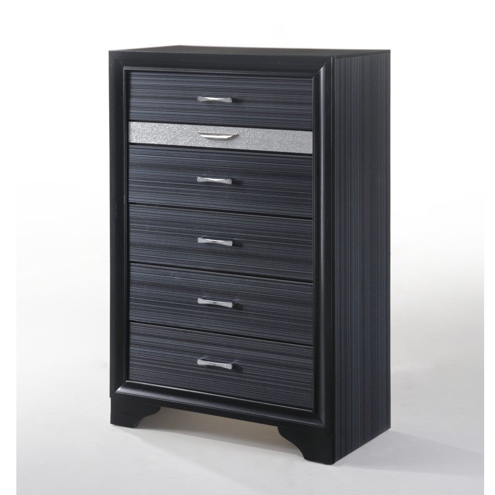 Naima Black Finish Chest - 1st Choice Furniture Direct
