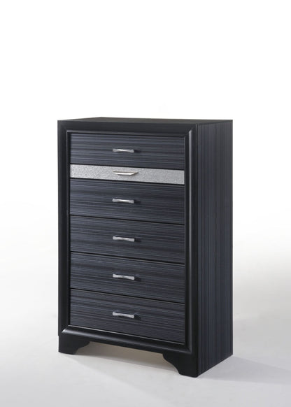 Naima Black Finish Chest - 1st Choice Furniture Direct
