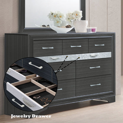 Naima Black Finish Dresser - 1st Choice Furniture Direct