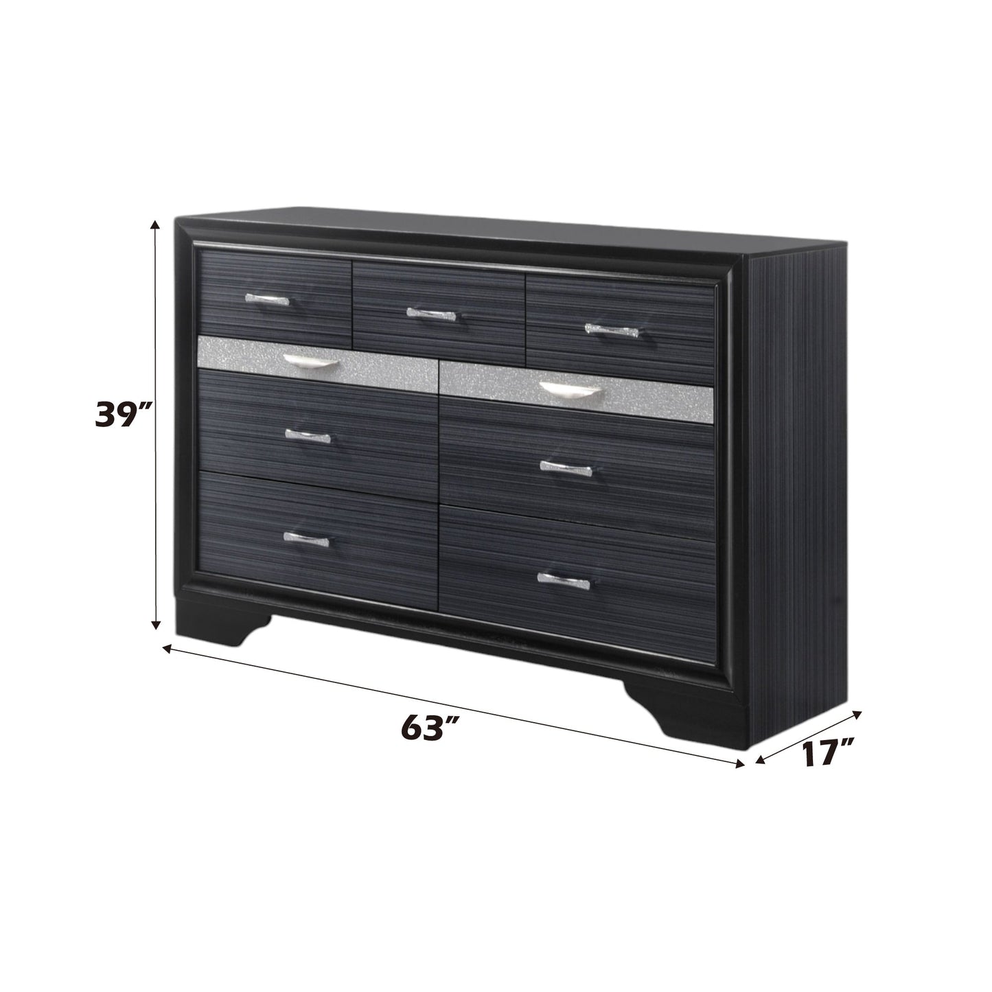 Naima Black Finish Dresser - 1st Choice Furniture Direct