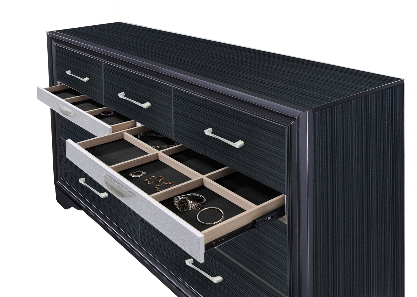 Naima Black Finish Dresser - 1st Choice Furniture Direct