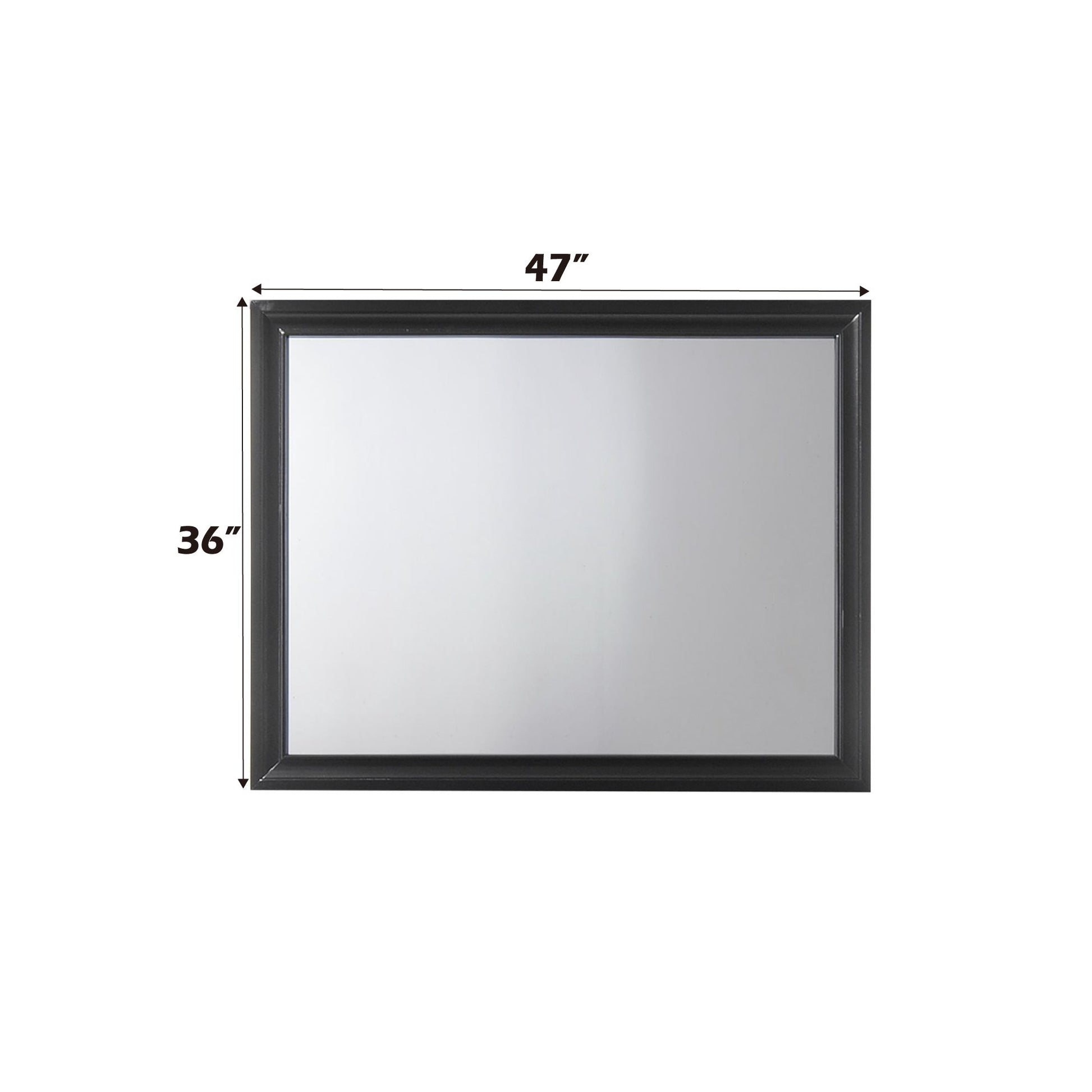 Naima Black Finish Mirror - 1st Choice Furniture Direct