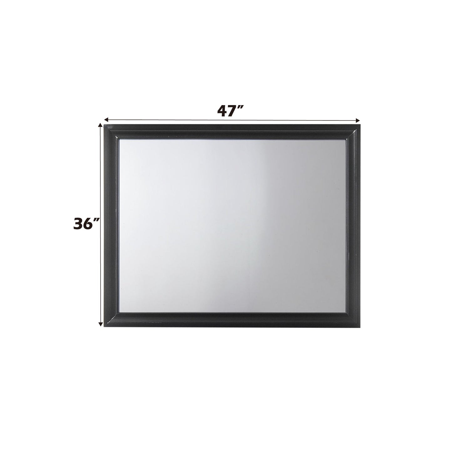 Naima Black Finish Mirror - 1st Choice Furniture Direct