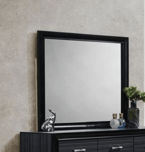 Naima Black Finish Mirror - 1st Choice Furniture Direct