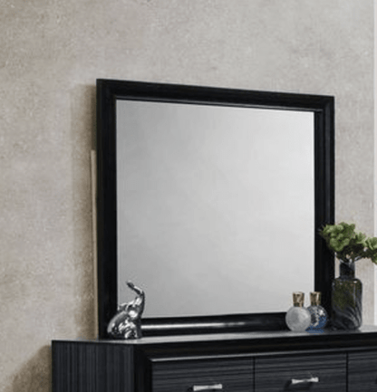 Naima Black Finish Mirror - 1st Choice Furniture Direct