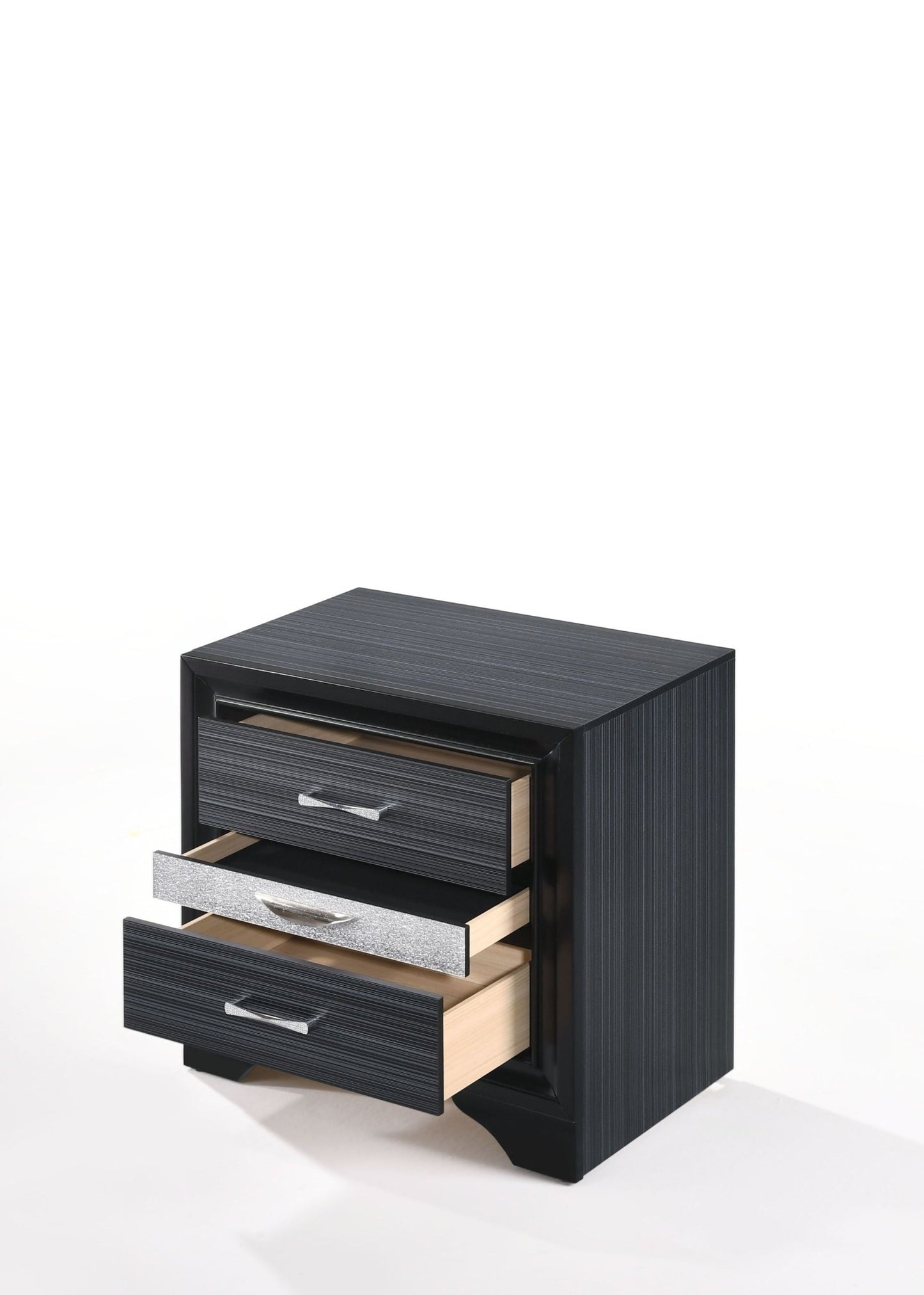 Naima Black Finish Nightstand - 1st Choice Furniture Direct