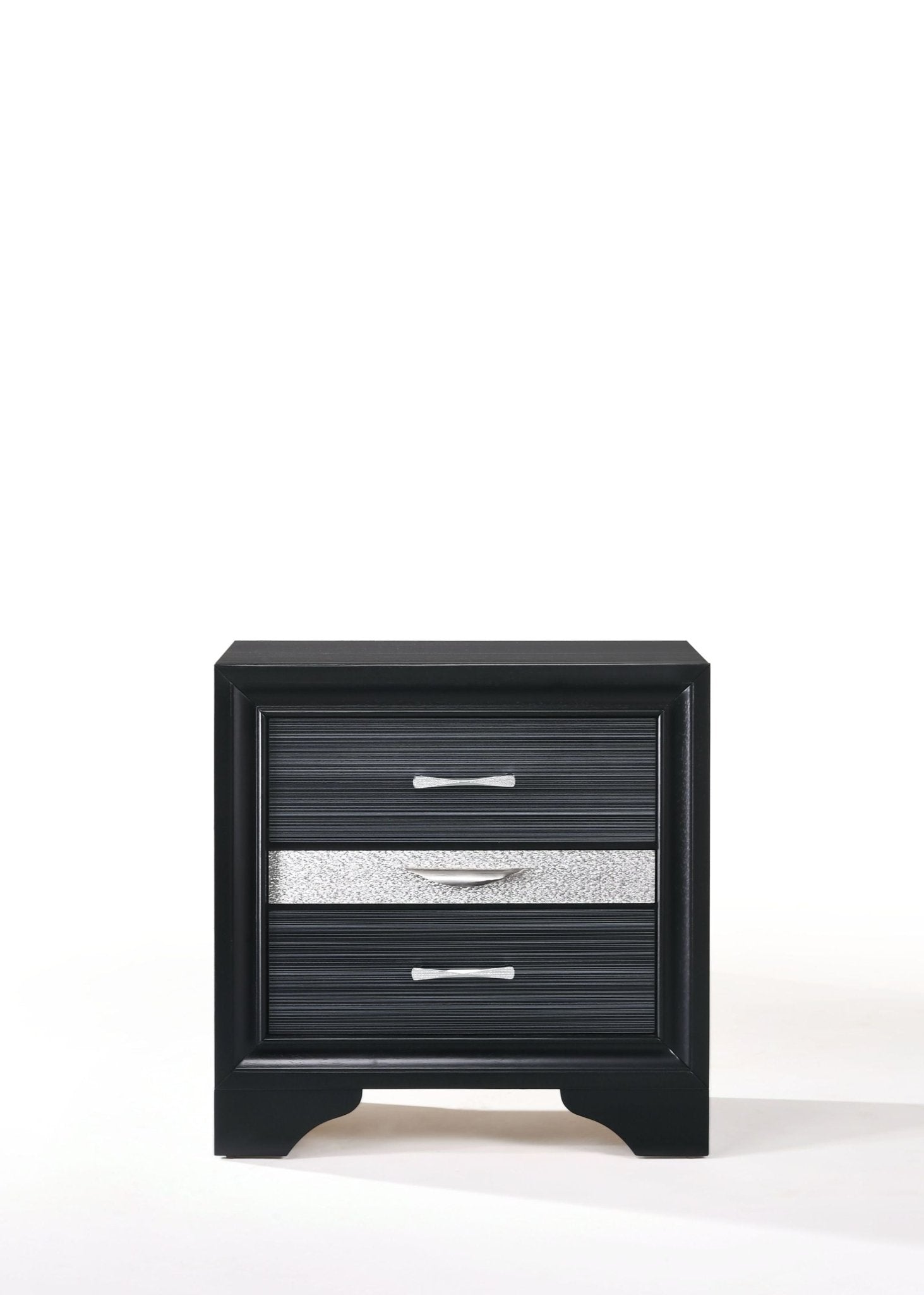Naima Black Finish Nightstand - 1st Choice Furniture Direct