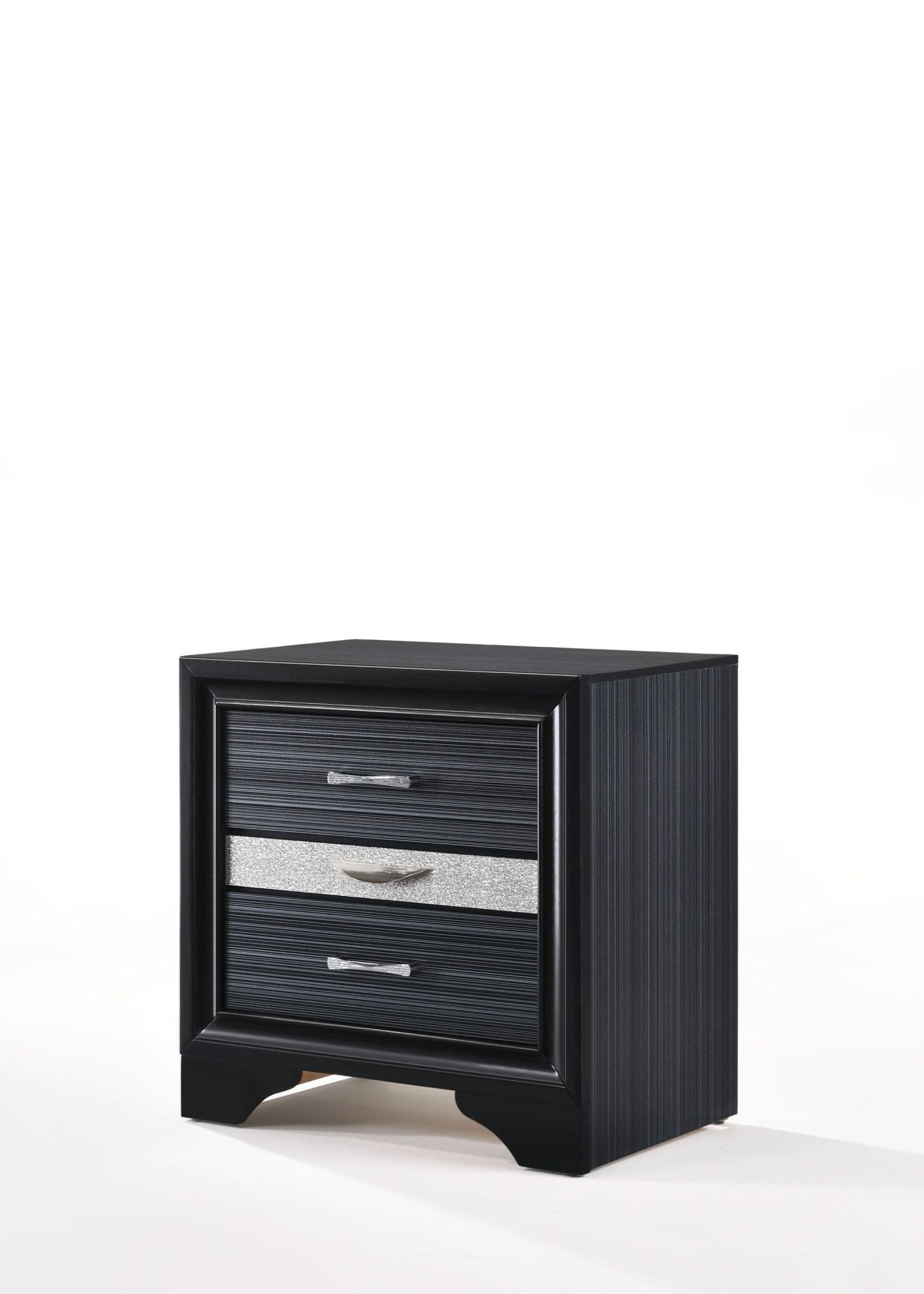 Naima Black Finish Nightstand - 1st Choice Furniture Direct