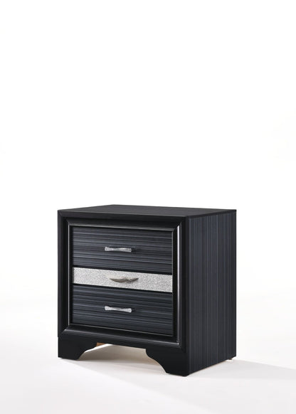 Naima Black Finish Nightstand - 1st Choice Furniture Direct