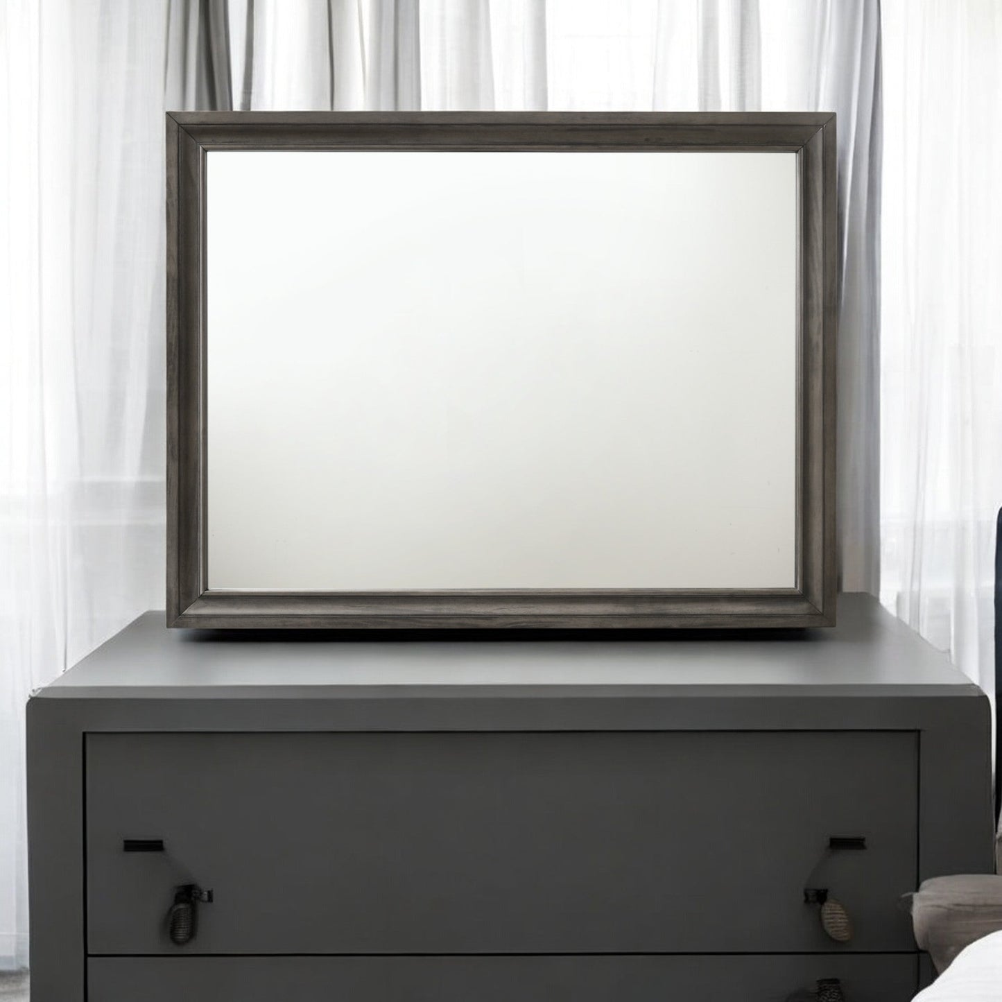 Naima Gray Finish Mirror - 1st Choice Furniture Direct