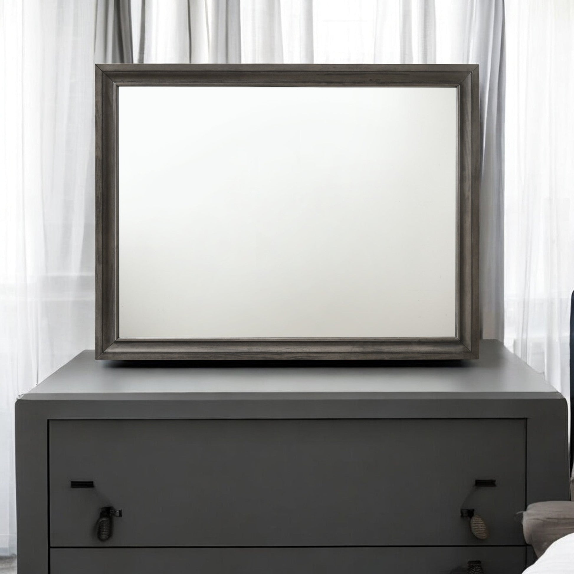 Naima Gray Finish Mirror - 1st Choice Furniture Direct
