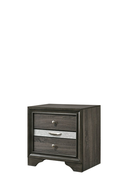 Naima Gray Finish Nightstand - 1st Choice Furniture Direct