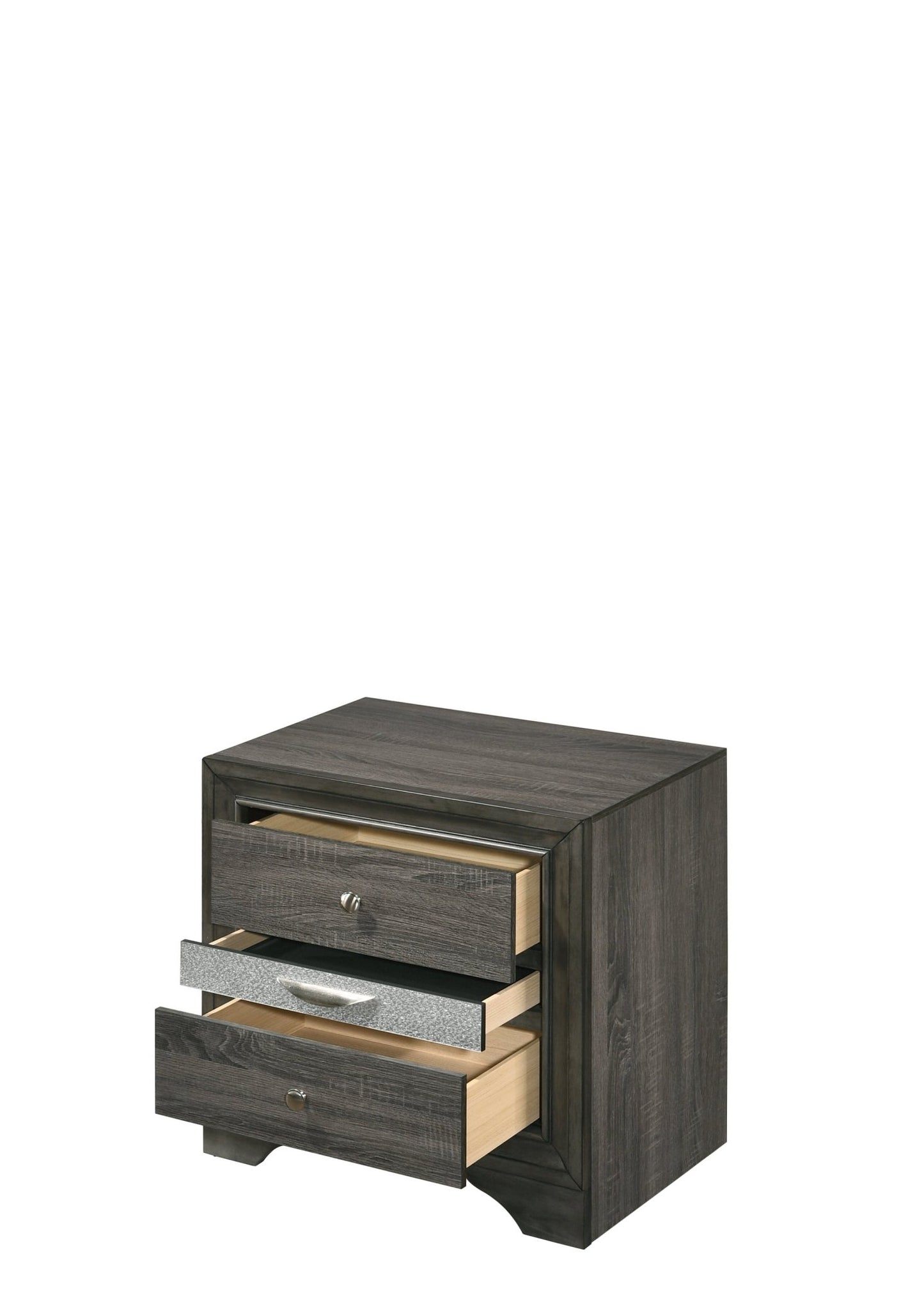 Naima Gray Finish Nightstand - 1st Choice Furniture Direct