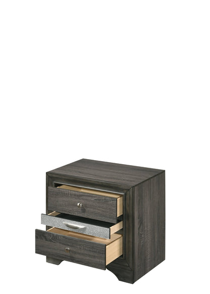 Naima Gray Finish Nightstand - 1st Choice Furniture Direct