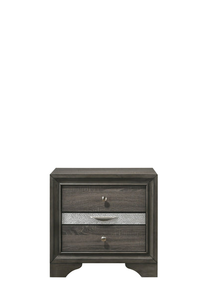 Naima Gray Finish Nightstand - 1st Choice Furniture Direct