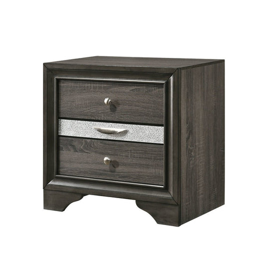 Naima Gray Finish Nightstand - 1st Choice Furniture Direct