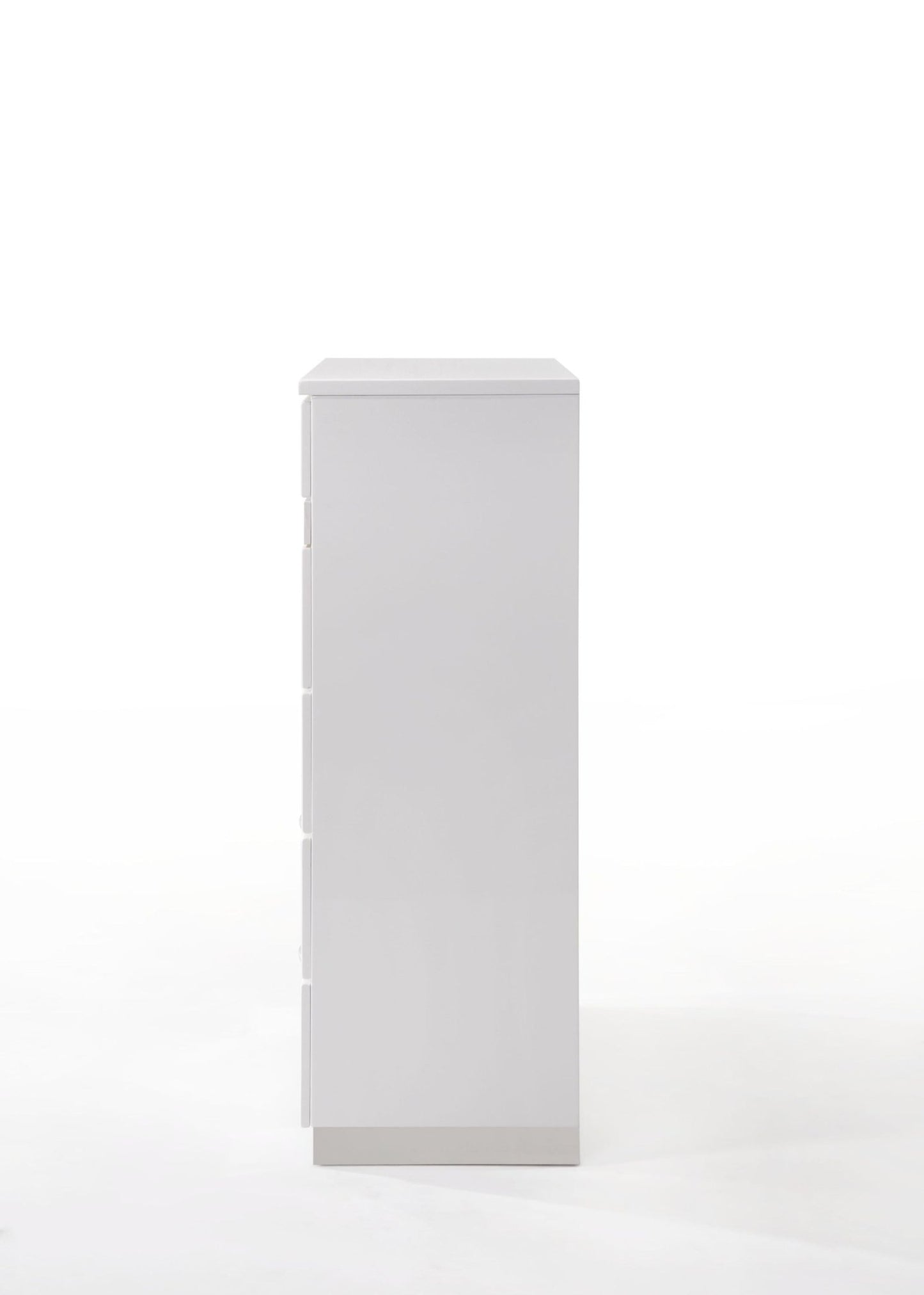 Naima II White High Gloss Finish Chest - 1st Choice Furniture Direct